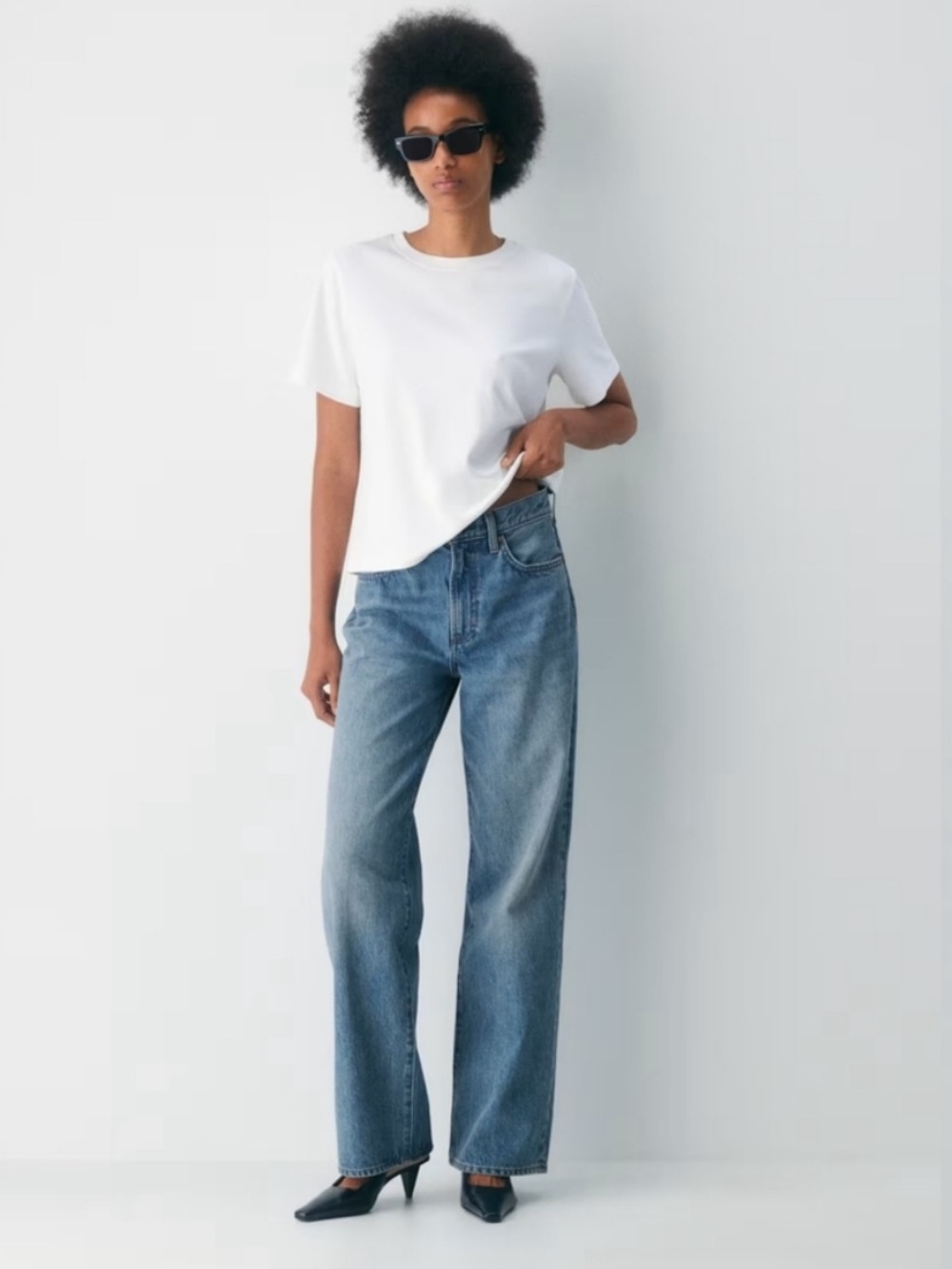 Aritzia Denim Forum The Farrah Hi-Rise Wide Jeans Baggy Size 29 - Picture 1 of 9